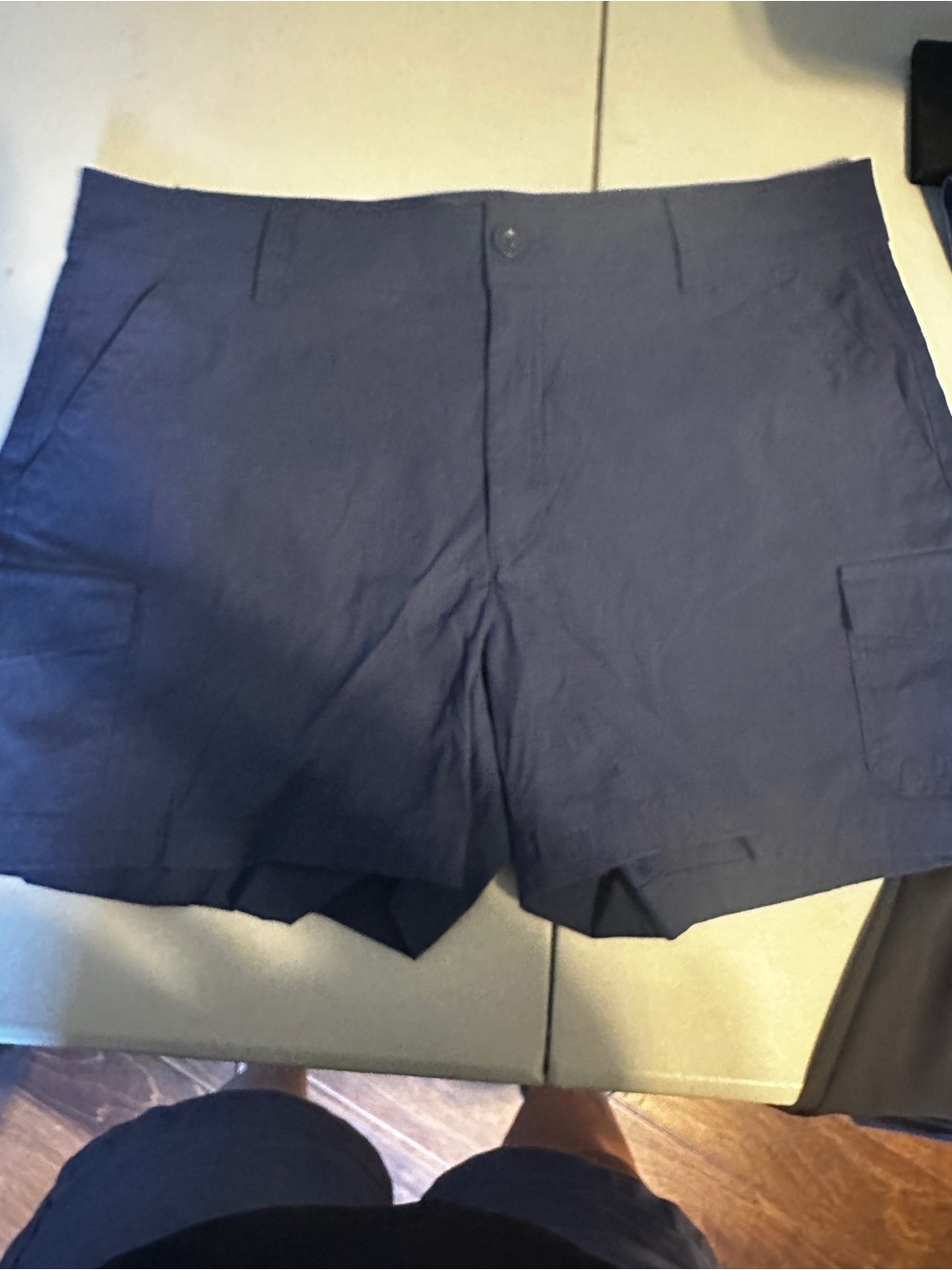 Eddie Bauer Navy Cargo Shorts - Classic Utility Style